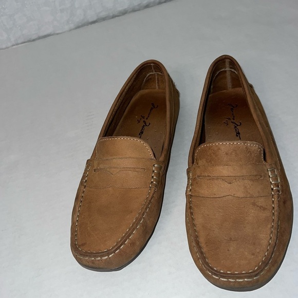MASSIMO MATTEO PENNY KEEPER BROWN LEATHER LOAFER DRIVING SHOES MOCCASINS 7.5 - Picture 7 of 16